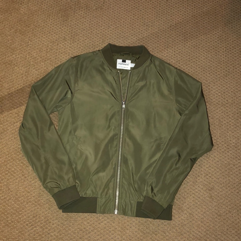 Topman green bomber jacket